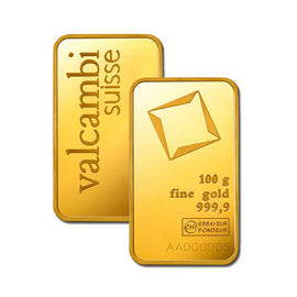 Valcambi Suisse Gold Bar 24KT - 100 gram