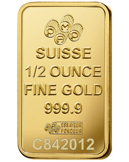 Pamp Suisse Queen Fortuna Gold Bar 24KT - 1/2 Ounce