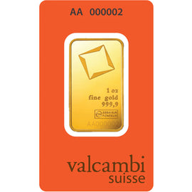 Valcambi Suisse Gold Bar 24KT - 1 ounce